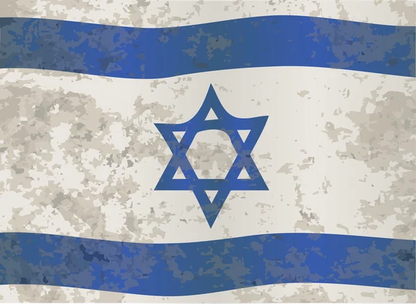 Grunge Bandera de Israel — Vector de stock