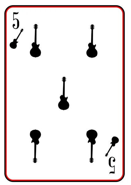 Carte à jouer à la guitare électrique — Image vectorielle