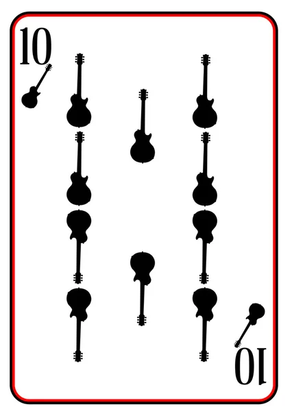 Spielkarte für E-Gitarre — Stockvektor