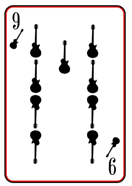 Guitarra eléctrica jugando tarjeta — Archivo Imágenes Vectoriales