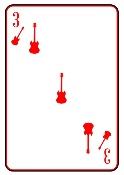 Guitarra eléctrica jugando tarjeta — Vector de stock