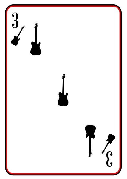 Carte à jouer à la guitare électrique — Image vectorielle