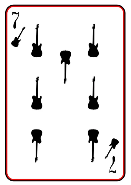 Guitarra eléctrica jugando tarjeta — Archivo Imágenes Vectoriales