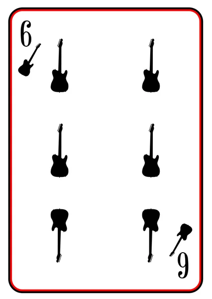 Spielkarte für E-Gitarre — Stockvektor
