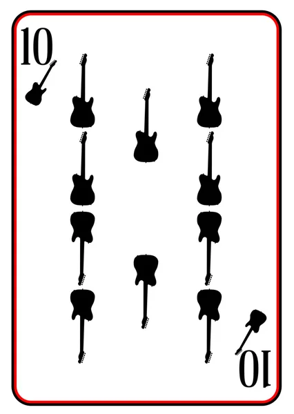 Elgitarr spelkort — Stock vektor