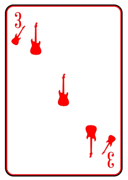 Електрична гітара гральна картка — стоковий вектор