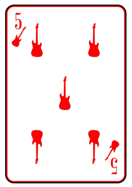 Електрична гітара гральна картка — стоковий вектор