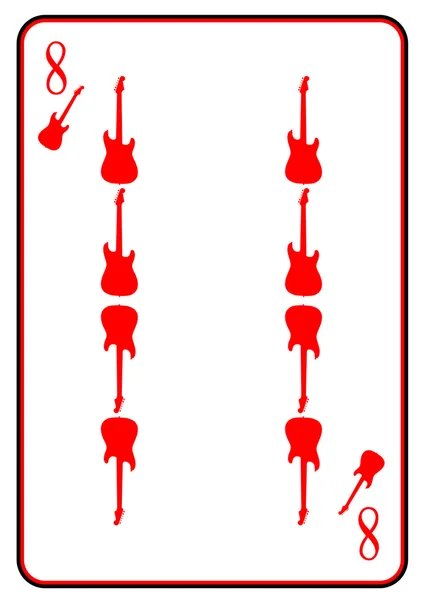 Guitarra elétrica jogando cartão —  Vetores de Stock