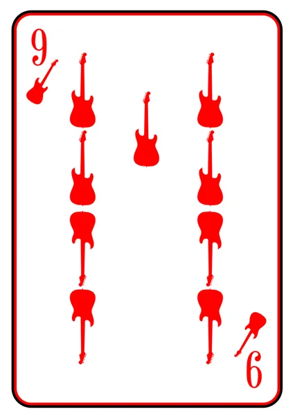 Електрична гітара гральна картка — стоковий вектор
