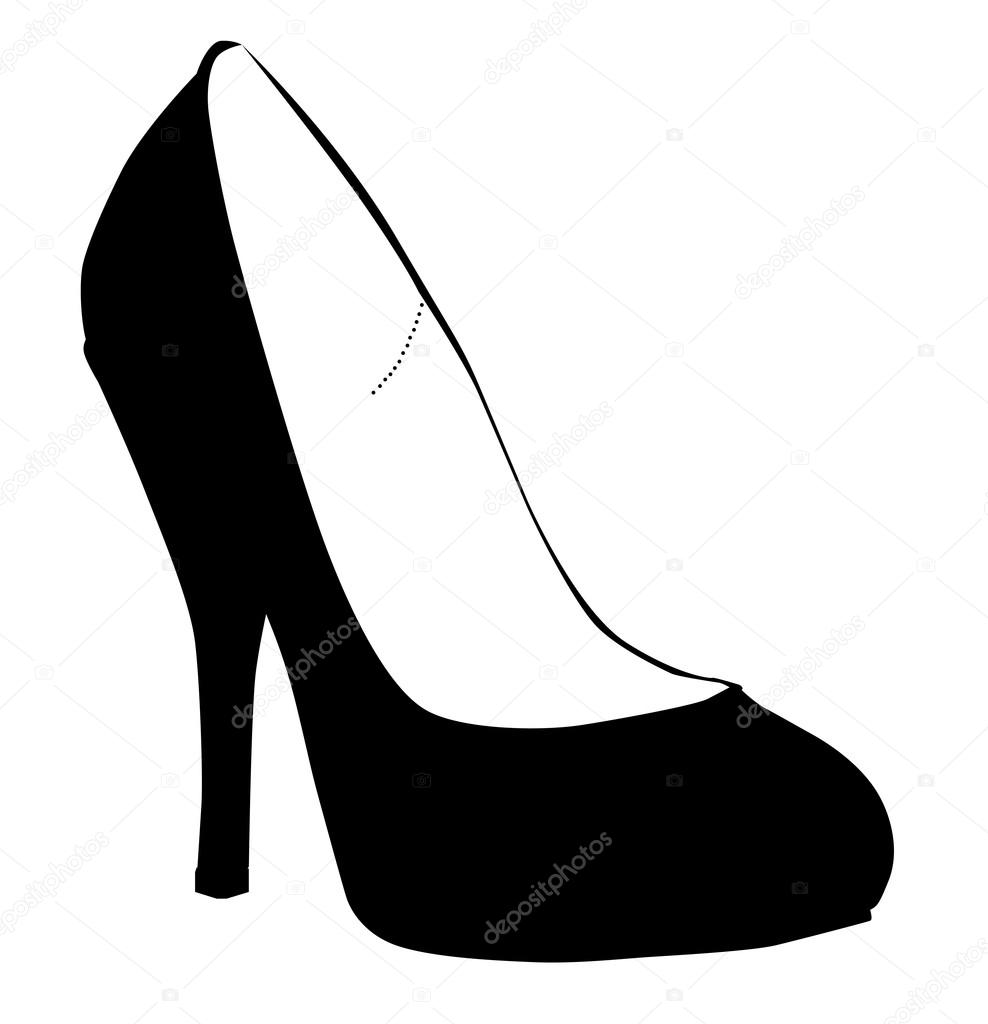 Stiletto Heel Silhouette — Stock Vector © BigAlBaloo 72471051