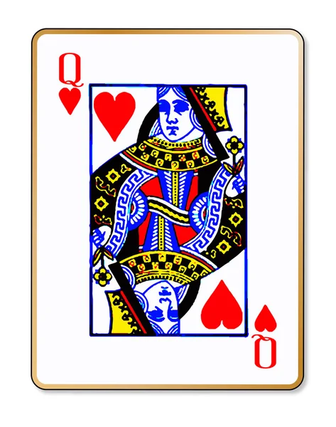 Koningin harten — Stockvector