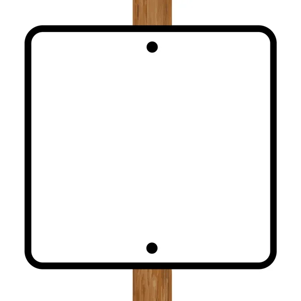 Signo cuadrado en blanco — Archivo Imágenes Vectoriales