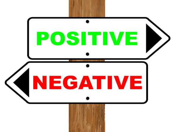 Positief negatief — Stockvector