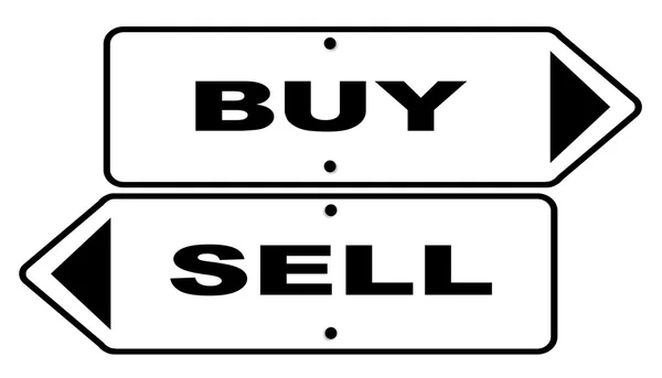 Nakupovat a prodávat značky — Stockový vektor