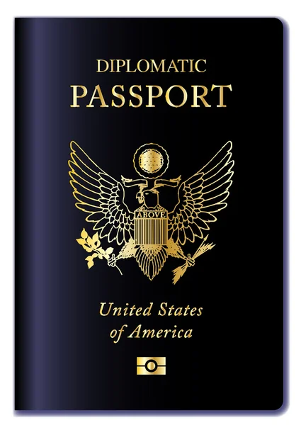 USA Diplomatic Passport — Stock Vector