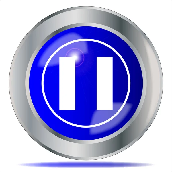 Pausa Botón icono — Vector de stock
