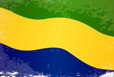 Gabon bayrak Grunge