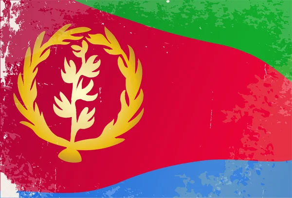 Grunge σημαία της Ερυθραίας — Διανυσματικό Αρχείο