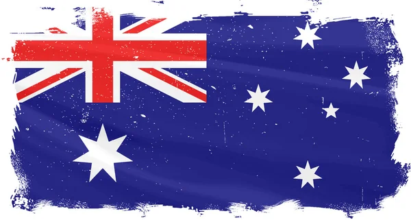 Australian Flag Griunge — Stock Vector