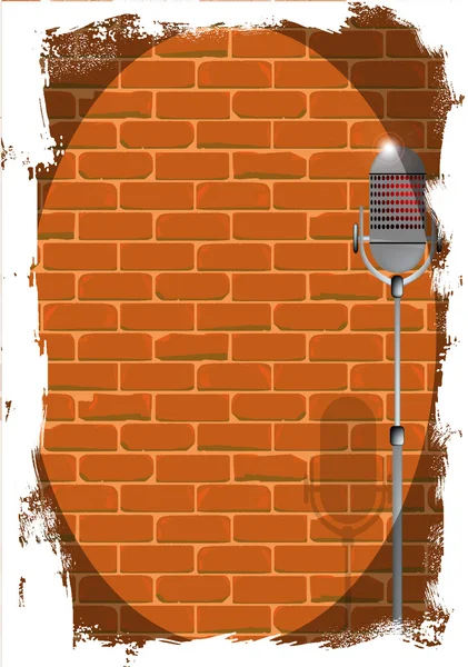 Stand Up Night Wall Grunge — Stock Vector