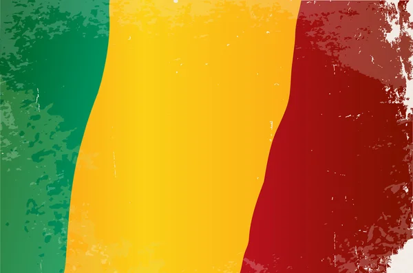Grunge σημαία του Μάλι — Διανυσματικό Αρχείο