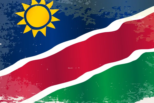 Grunge Bandera de Namibia — Vector de stock