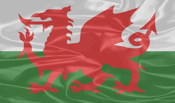 Doek materiaal Welsh Dragon vlag — Stockvector