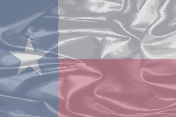 Texas bandeira de seda — Vetor de Stock