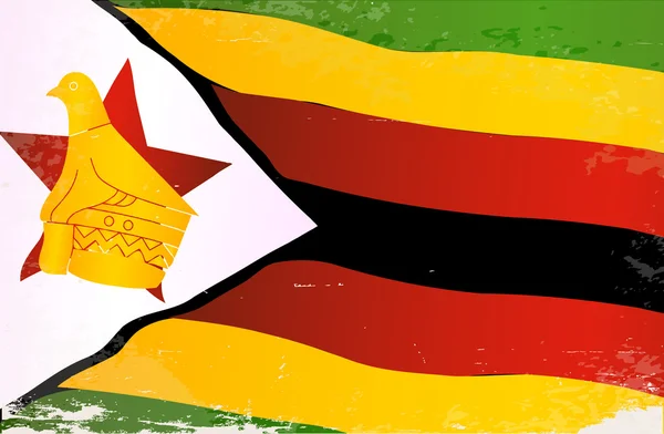Прапор Зімбабве гранж — стоковий вектор