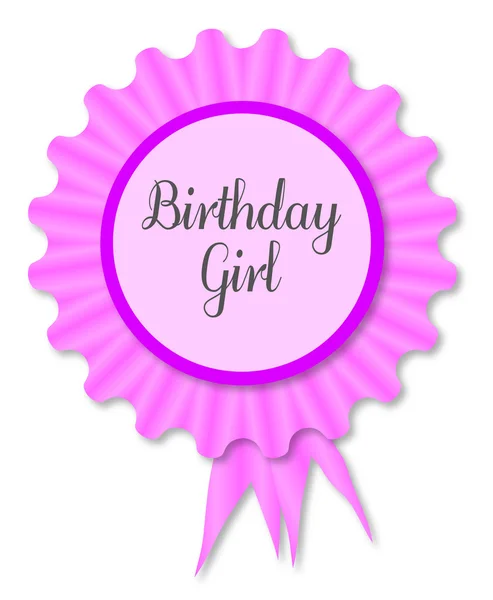 Birthday Girl Rosette — Stock Vector