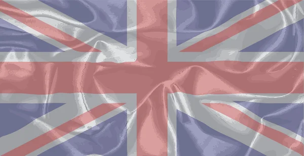 Hedvábné Union Jack — Stockový vektor