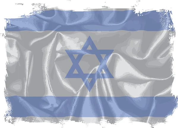 Jedwabne flagi Izraela — Wektor stockowy