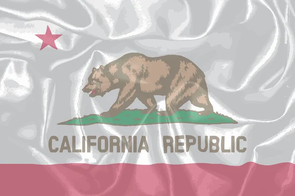 カリフォルニア州の絹旗 — ストックベクタ