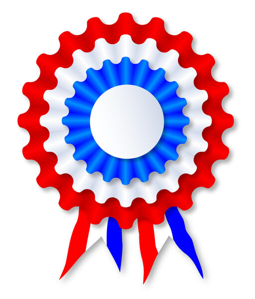 Red White and Blue Rosette