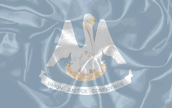 Bandiera di seta dello Stato della Louisiana — Vettoriale Stock