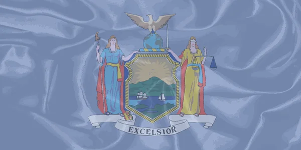 New york state silk flag — Stock vektor