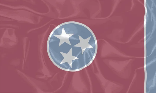 Silk Flag of Tennessee — Stockvector