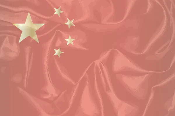 Bandeira grunge chinês — Vetor de Stock