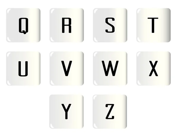 Dice Alphabet Q to Z — Stockový vektor