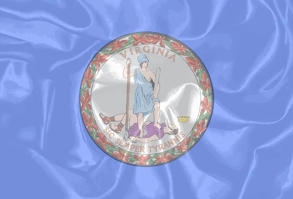 Drapeau de soie État de Virginie — Image vectorielle