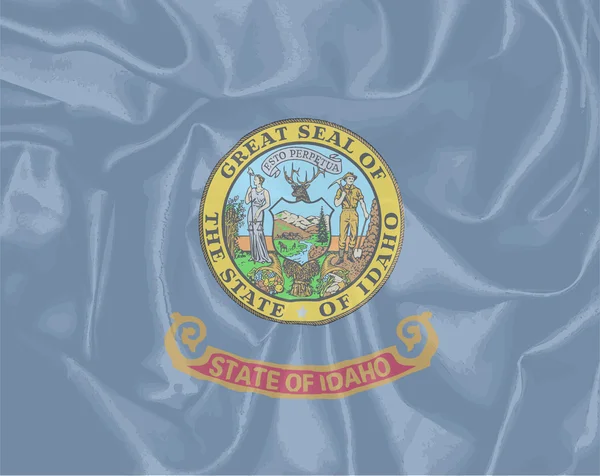 Bandiera di seta dello Stato dell'Idaho — Vettoriale Stock
