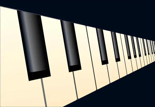 Piano Keys Perspective — Stockový vektor