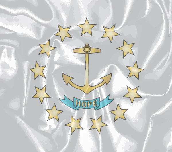 Род-Айленд Шелковый флаг — стоковый вектор