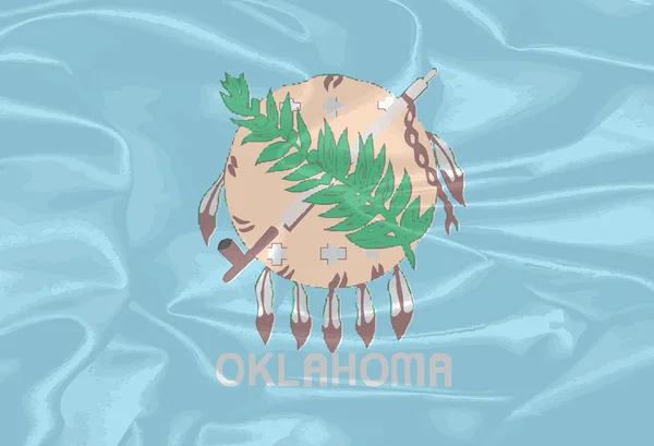 Oklahoma State Silk Flag — 스톡 벡터