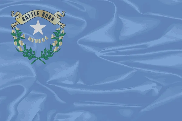 Nevada State SIlk Flag — Stok Vektör