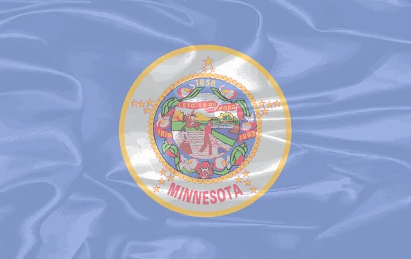 Bandeira de seda do estado minnesota —  Vetores de Stock