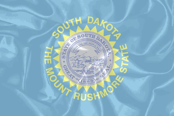 Silk Flag of South Dakota — 图库矢量图片