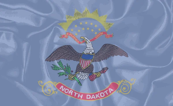 North Dakota Silk Flag — Wektor stockowy