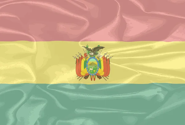 Bandera de seda Bolivia — Archivo Imágenes Vectoriales