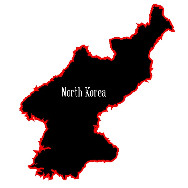 Silueta de Corea del Norte — Vector de stock